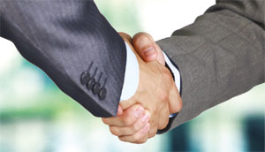 Business hand shake image