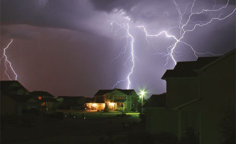 House in storm image
