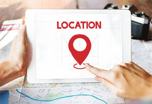 Searching location online image