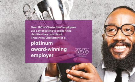 Chestertons winning Platinum Payroll Giving Quality Mark image