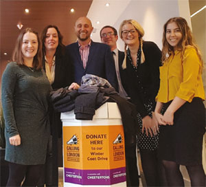 Chestertons collecting coats for charity image