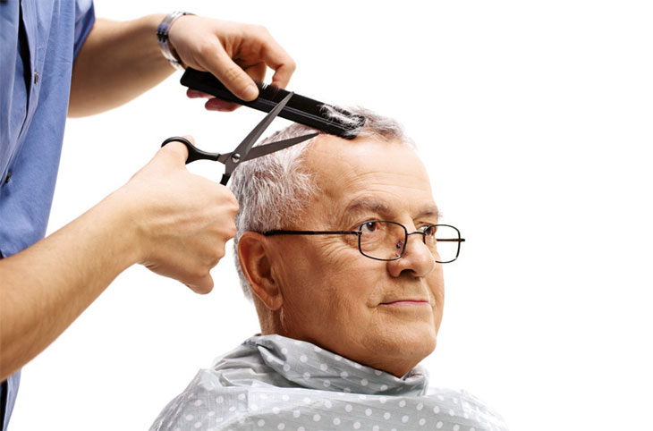 Client getting a hair cut image
