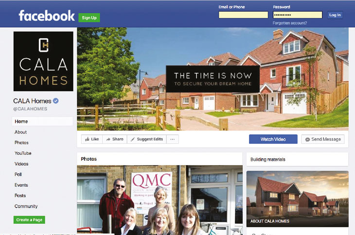Facebook screen image