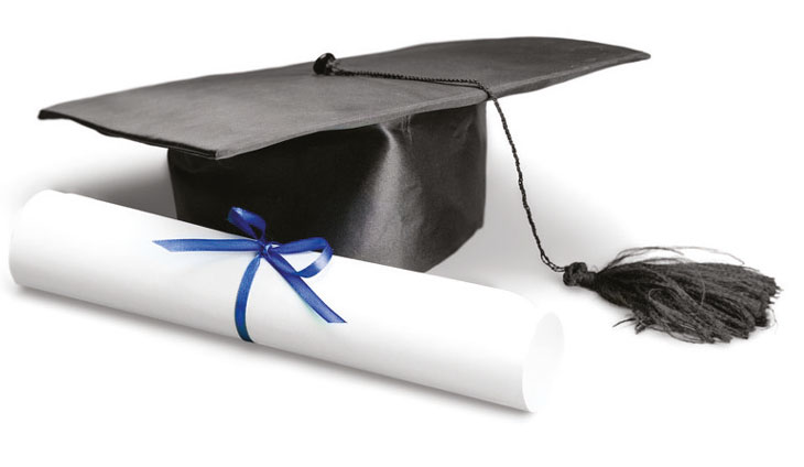 Graduate scroll & hat image