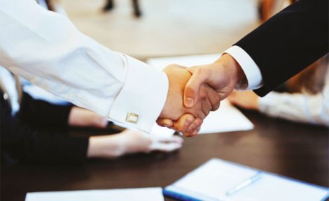 Business hand-shake image