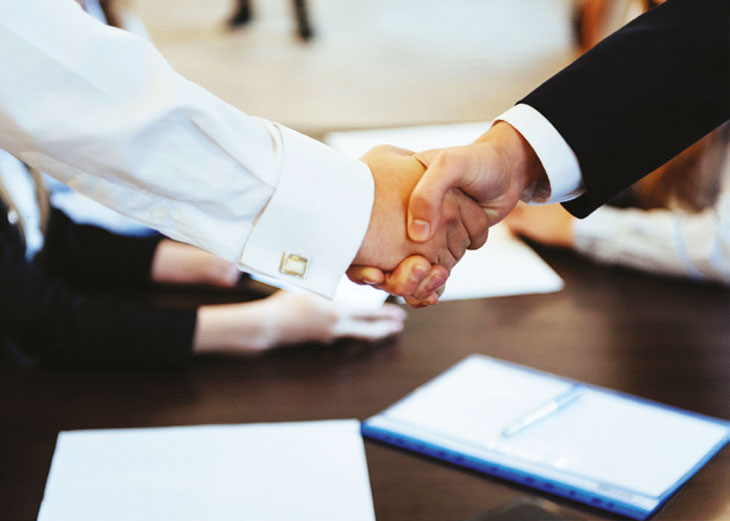 Business hand-shake image