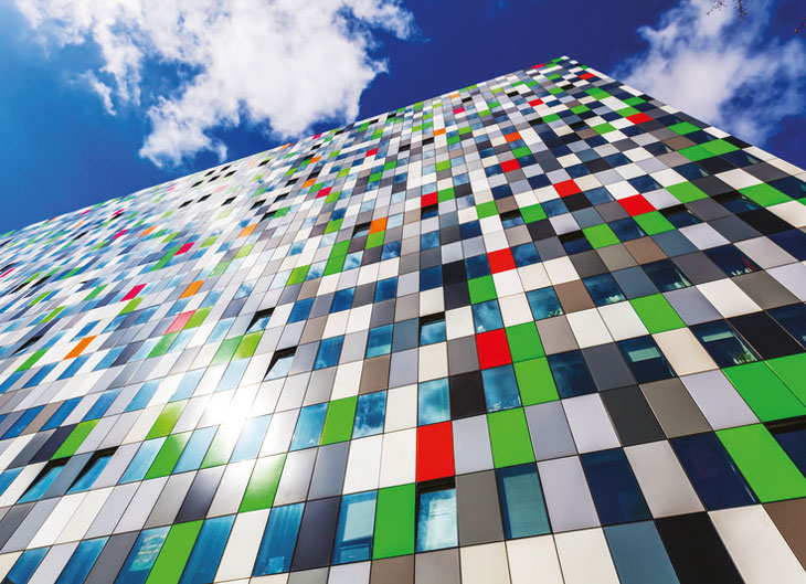 Colourful block of flats image