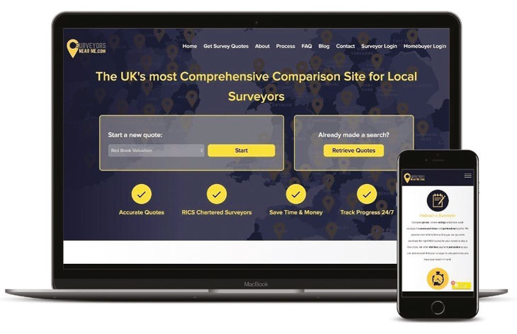 SurveyorsNearMe.com on mobile device image