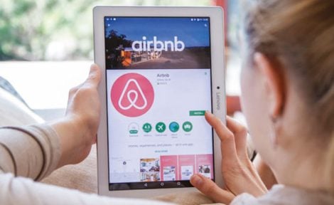 Viewing Airbnb on tablet image