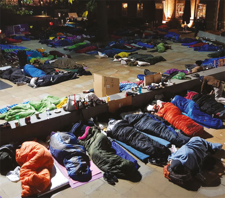 John D Wood & Co. sleeping rough for charity image