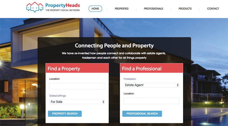 PropertyHeads website image