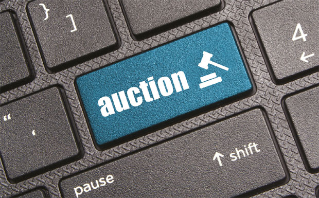 Auction button on keyboard image