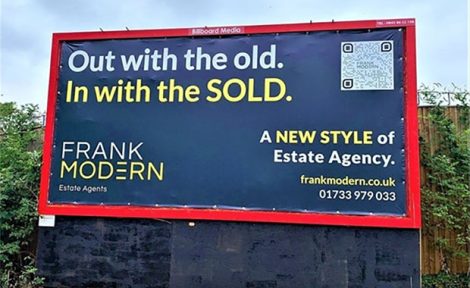 frank modern estate agency billboard