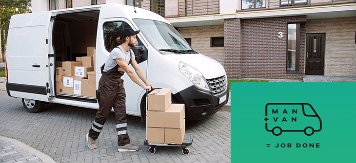 delivery man and van