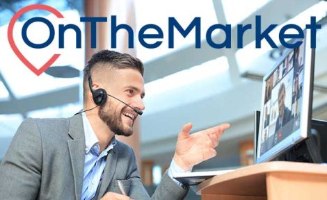 Salesman on video call