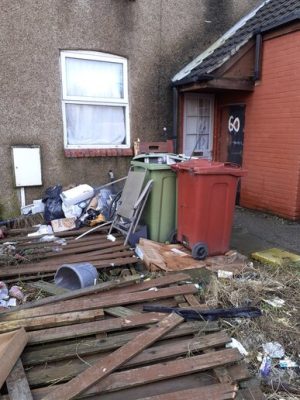Rubbish dumped at property