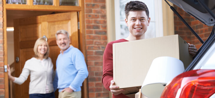 Boy moving in with Mum and Dad