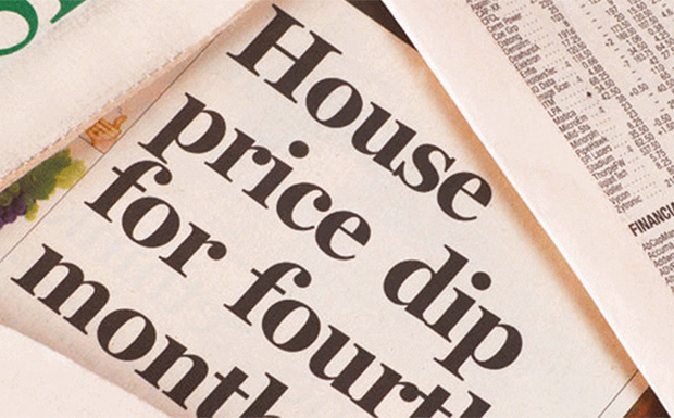 House price dip headline image