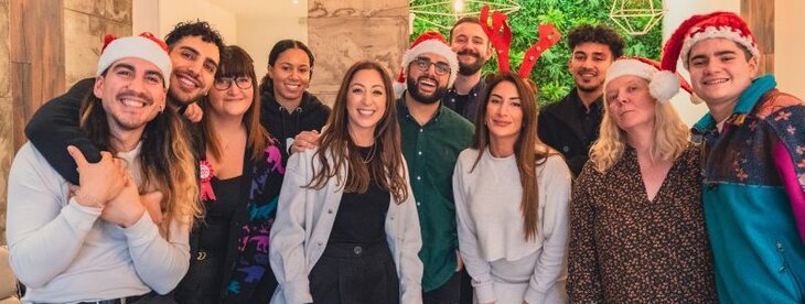 The Location Location team are pictured in their office: (Left to right) Jason, Drew, Megan, Ella, Vicky, Jazz, Anna, Oisin, Lauretta and Joel.