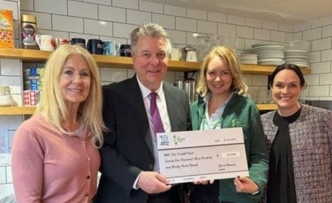 Agents Giving donation to MIND and Trussell Trust