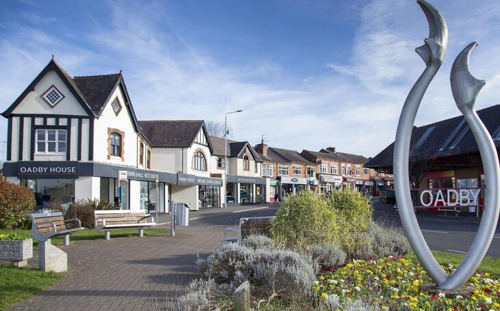 A picture of the approach to Oadby and Wigston, a suburb of Leicester. zoopla