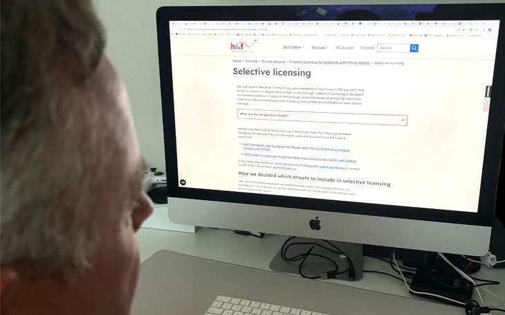 landlord checking licensing online