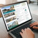 Searching Rightmove properties on laptop