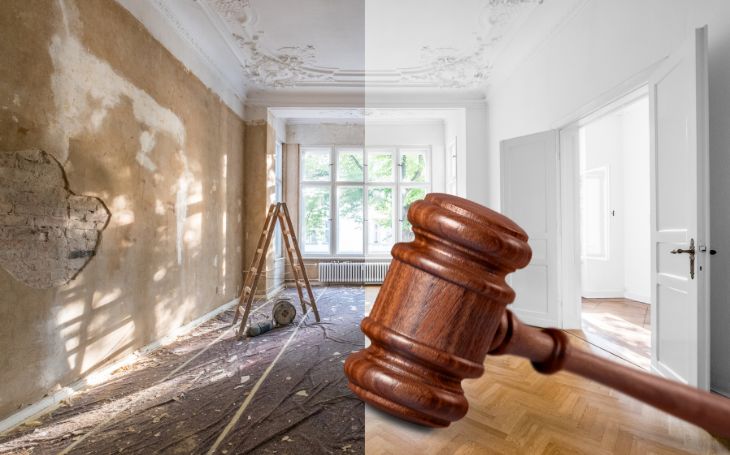 Before and after property refurbishment at auction