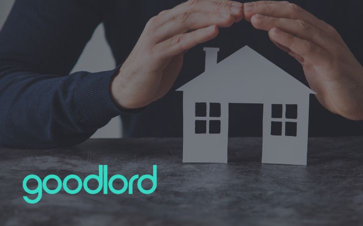 Goodlord landlord insurance - hands protecting house model