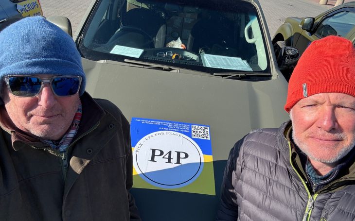 Oli Lambert and Ed Mead of Viewber Ukraine aid