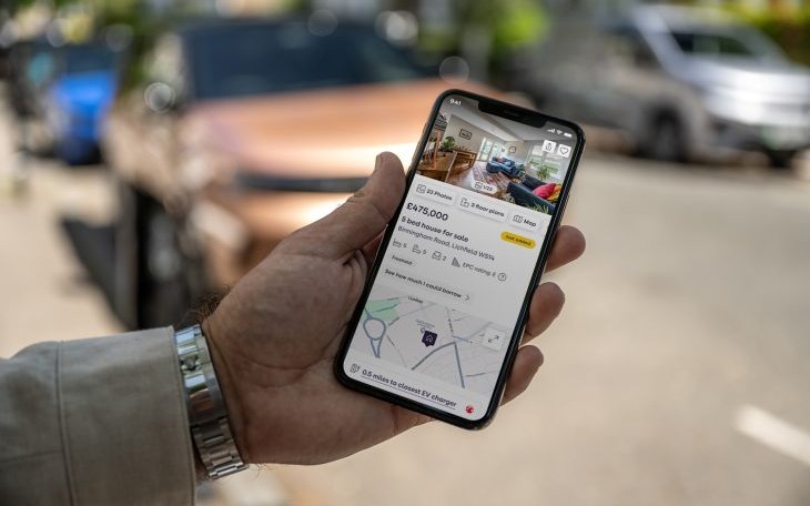 Zoopla EV charging listing