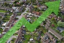 House price rise - aerial view