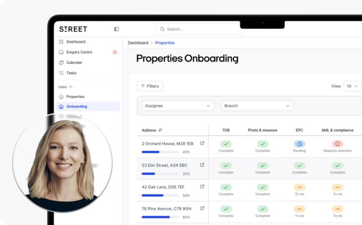 Agent CRM control - street.co.uk