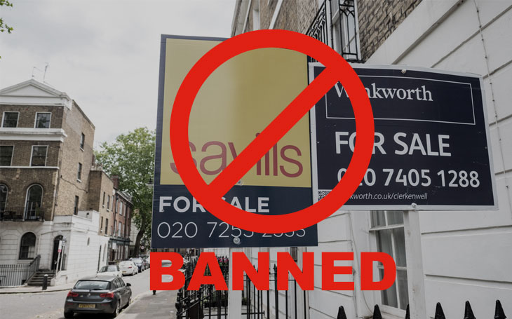 Sign of the times? Another council to ban sales and lettings boards