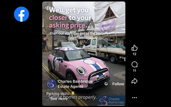 Parking row sparks cheeky estate agency campaign