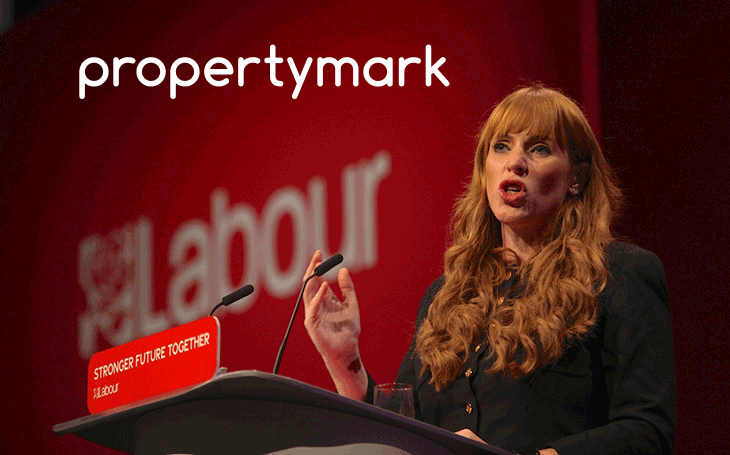 Angela Rayner speaking on stage