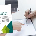 Tenant signs lease and Renters RIghts Act information