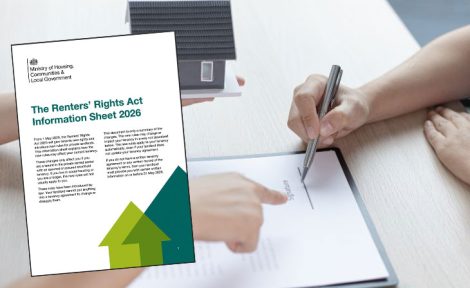 Tenant signs lease and Renters RIghts Act information
