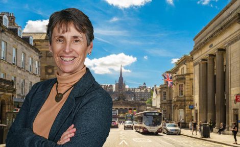 Kate Faulkner and Edinburgh street