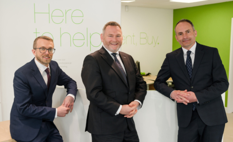 L-R; Harry Baker, Property Manager at Henry Rose; Ian Fry, Head of Estate Agency at Fenn Wright; James Cornish, Associate Partner at Fenn Wright