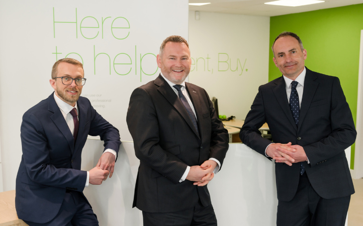 L-R; Harry Baker, Property Manager at Henry Rose; Ian Fry, Head of Estate Agency at Fenn Wright; James Cornish, Associate Partner at Fenn Wright