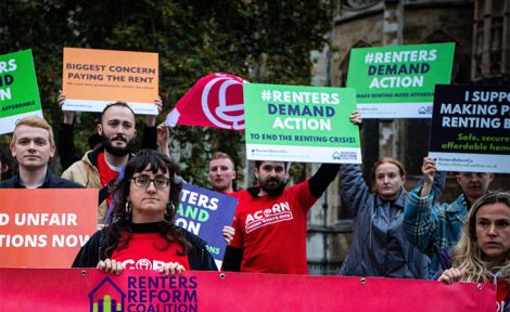 Renters Reform Coalition protesters