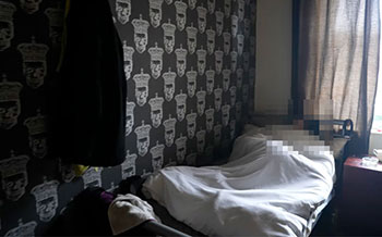 Person sleeping in bed