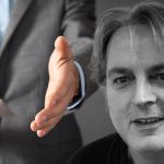 Daniel Davie and handshake