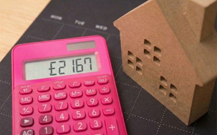 Calculator and a house