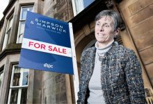 Kate Faulkner regional property price update - for sale sign Edinburgh