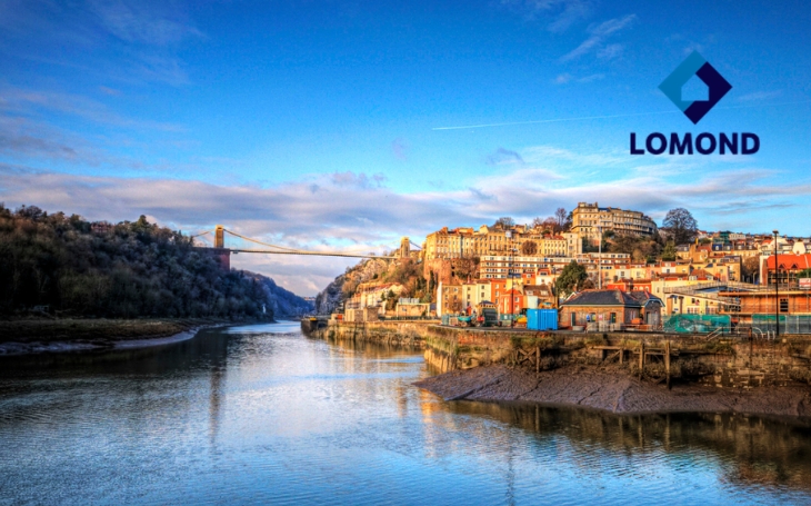 Lomond logo Bristol river landscape