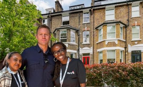 Jonathan Brandling-Harris_Director of House Collective with charity reps outside property