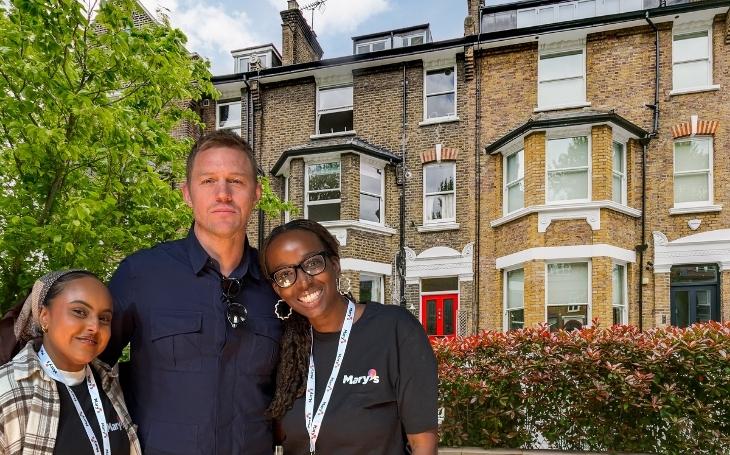 Jonathan Brandling-Harris_Director of House Collective with charity reps outside property