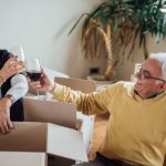 elderly couple moving house